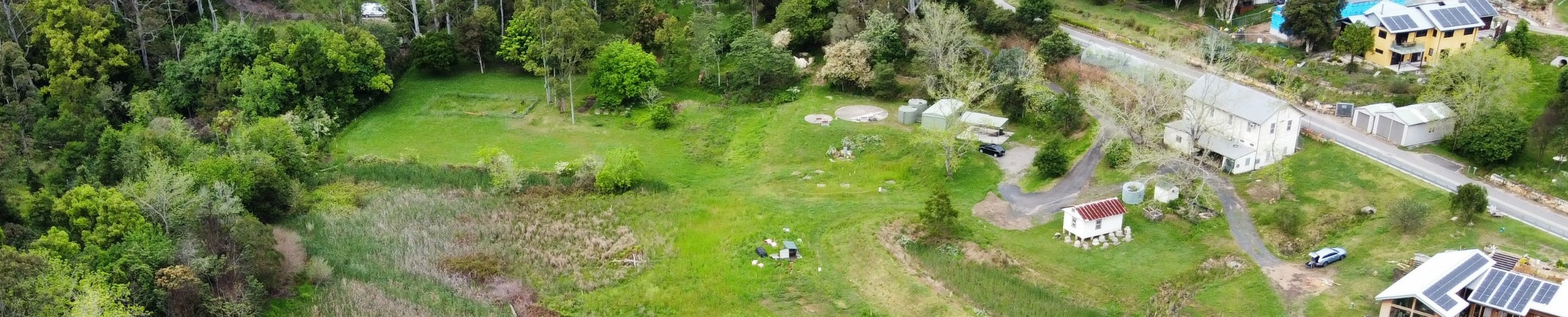 Aerial shot of the village